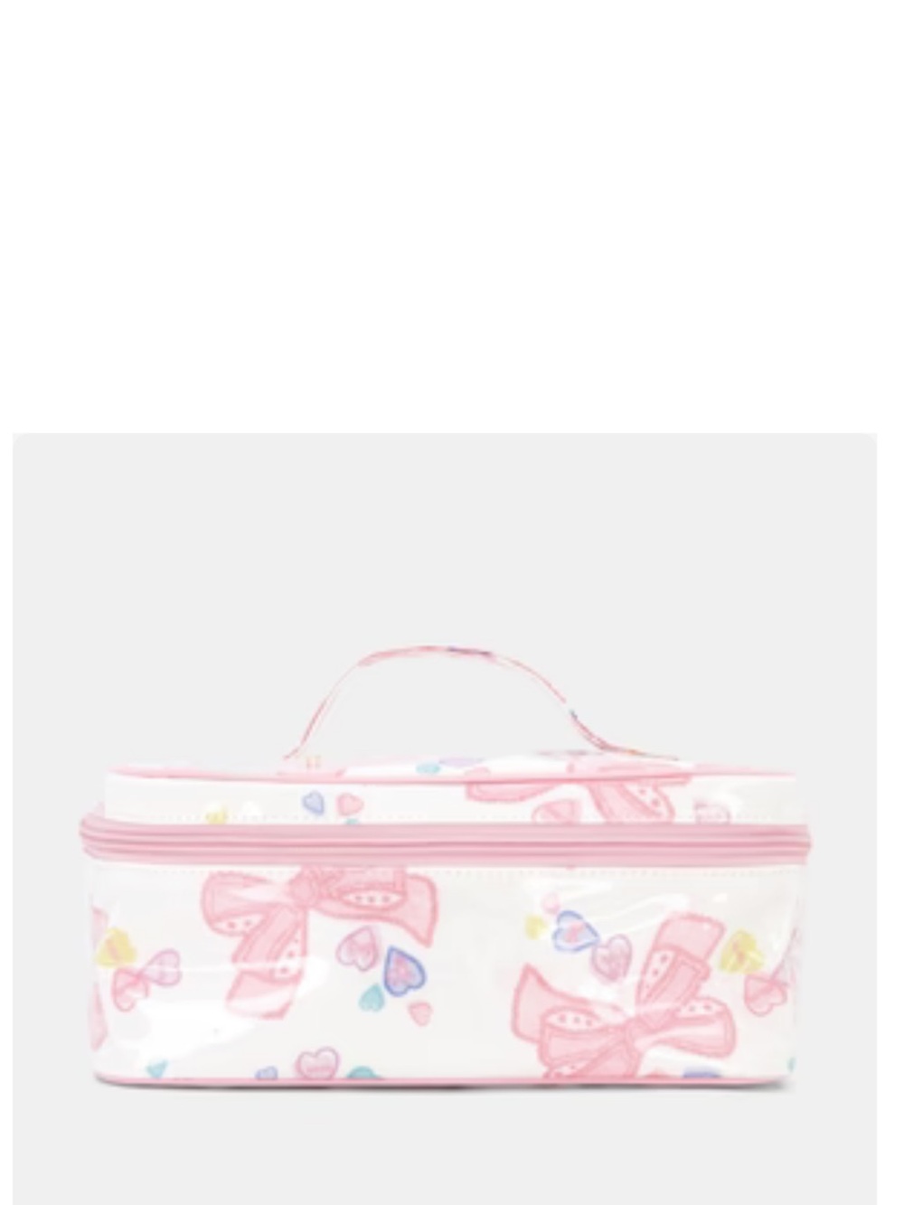 Roller Rabbit x LoveShackFancy Pink Bow Print Cosmetic Case